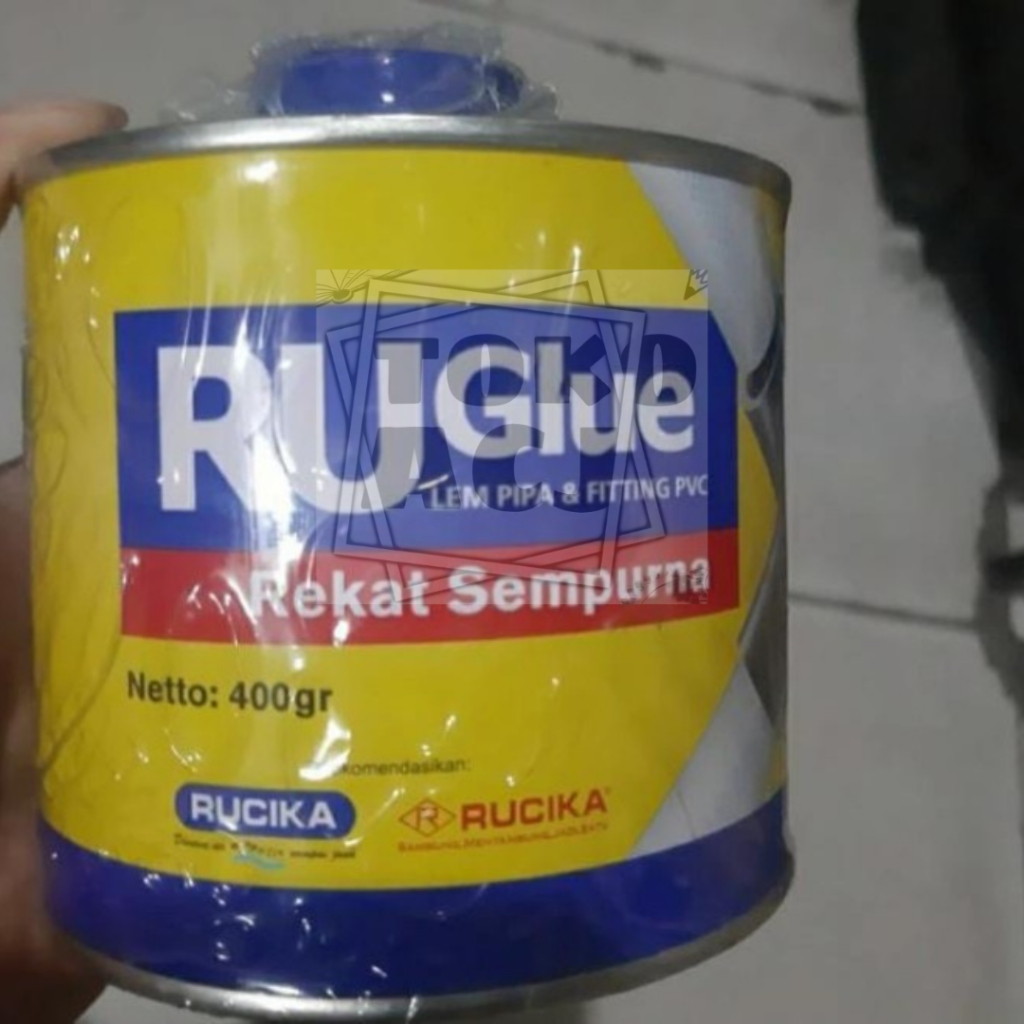 Lem Pipa PVC RUGlue Kaleng / Lem Pipa Paralon Kaleng 400 Gram
