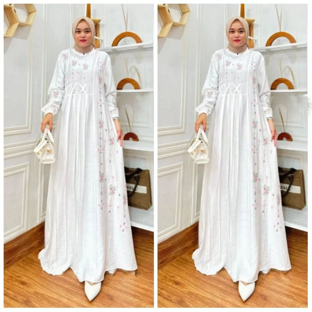 GAMIS KARINA MAXY WANITA TERBARU BAHAN POLO LINEN PREMIUM