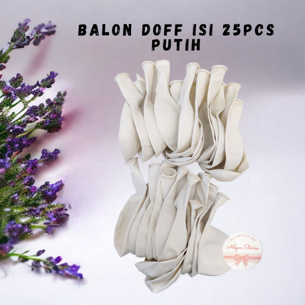 Balon Latex 12inch perbungkus 25pc / Balon Macaron / Balon Metalik / Balon doff