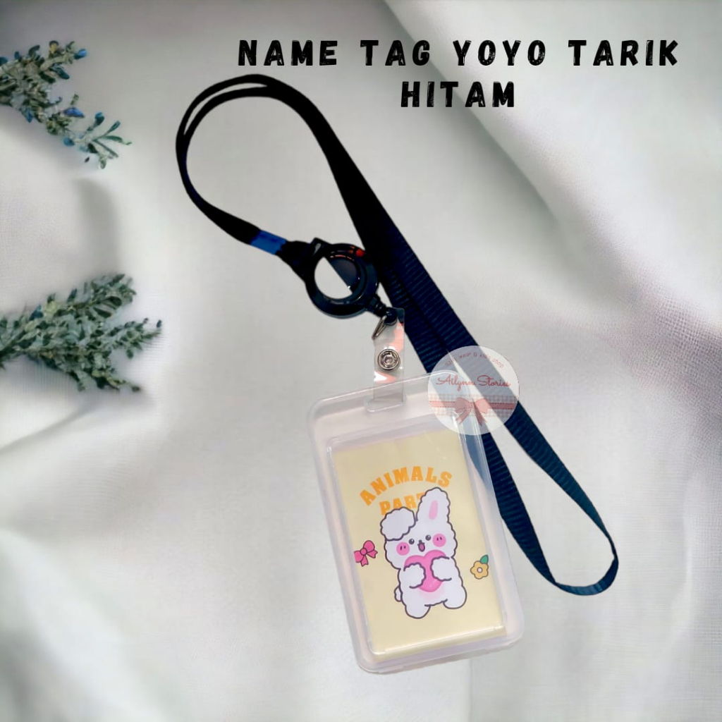 Name Tag ID Card Holder dan Kalung Tempat Name Tag 2 sisi