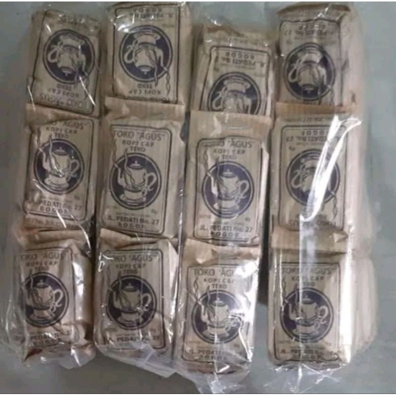 

kopi tanpa gula cap teko kemasan kertas khas bogor asli 100% murni isi 15&30
