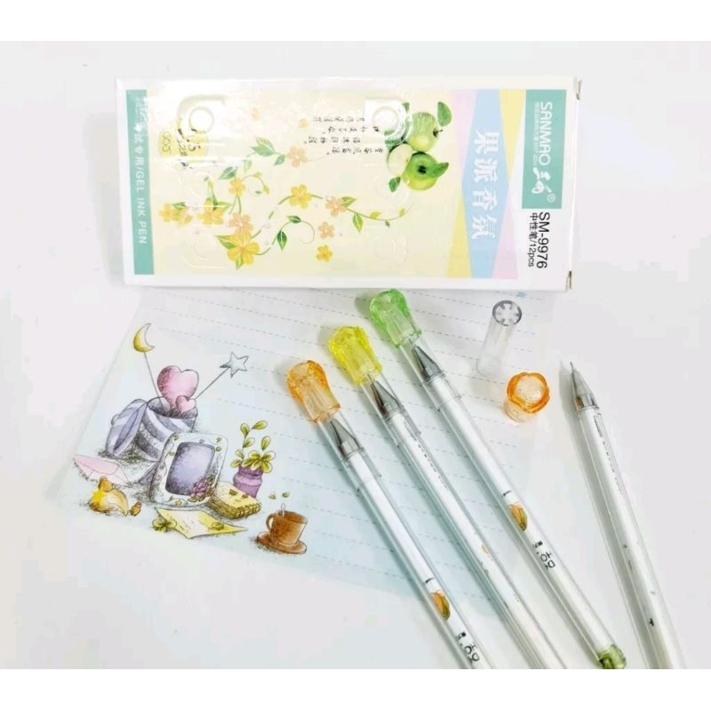 

ATM Alat Tulis Murah Pulpen Gel Fancy SANMAO / Pulpen / Balpen/Pen Jel