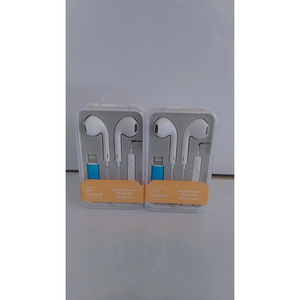 HF HEADSET  IPHONE 7 PACK MIKA COLOKAN LIGHTING