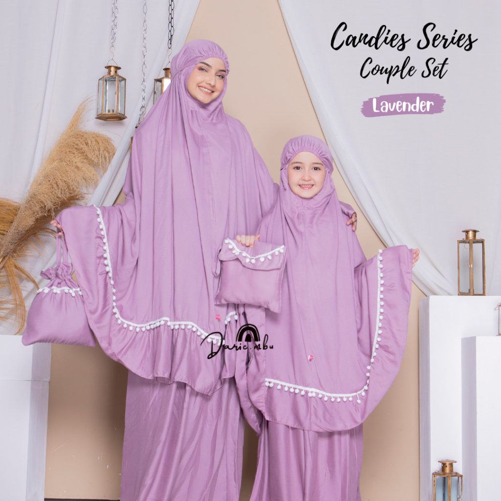 Mukena Couple Ibu dan Anak Rayon Premium Candies Series