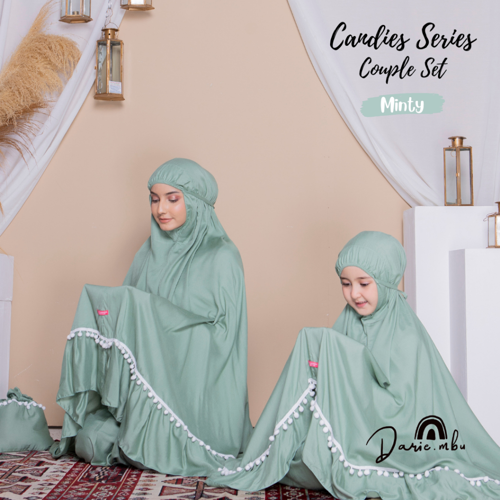 Mukena Couple Ibu dan Anak Rayon Premium Candies Series