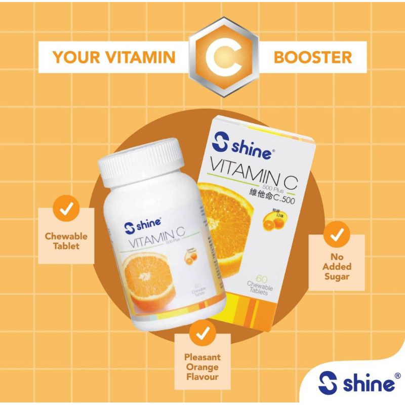 SHINE VITAMIN C PLUS Tablet Kunyah isi 60