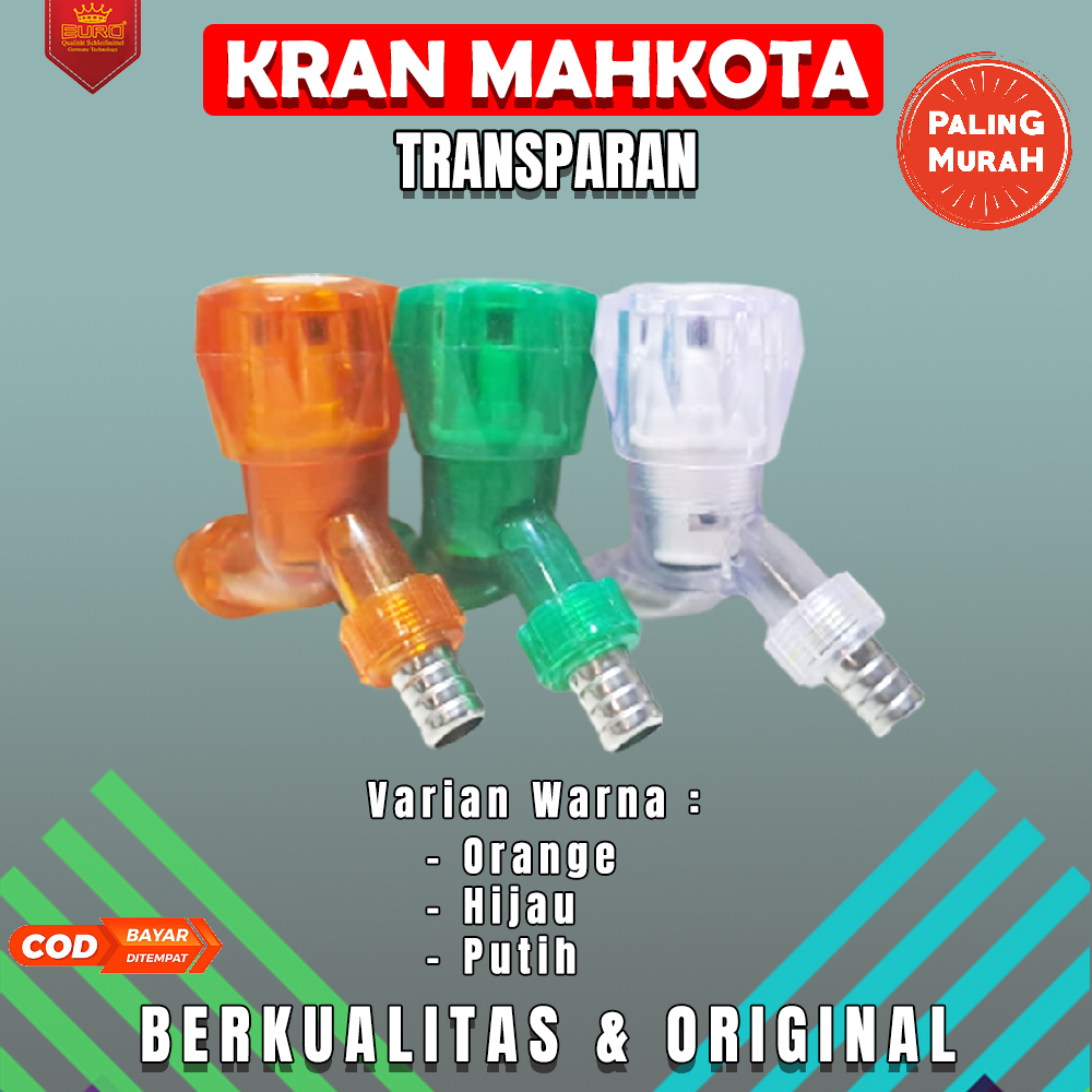 Kran Keran Air PVC Jumbo Transparan Plastik Taman 1/2 inch