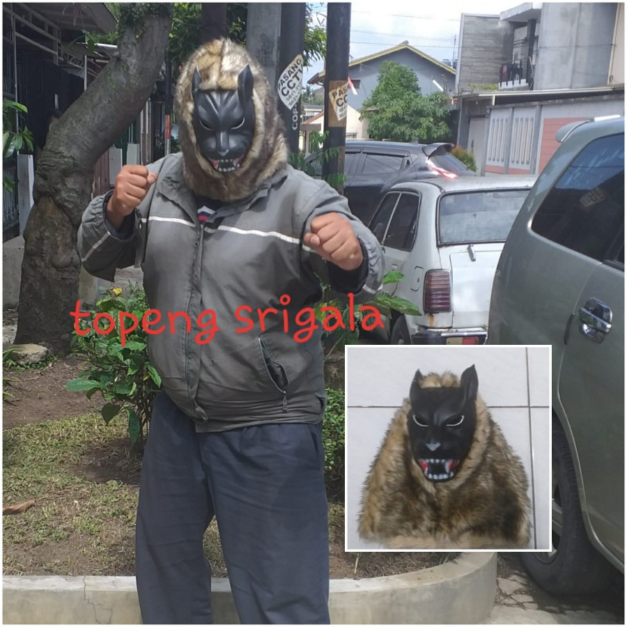 Topeng Serigala Srigala/ Topeng Wolf Dewasa Mask/Topeng Halloween