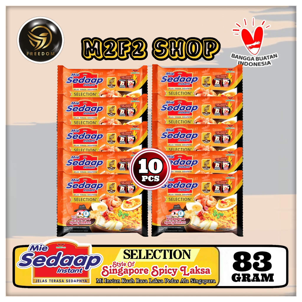 

Mie Sedaap Instant Kuah Singapore Spicy Laksa | Bag - 83 gr (Kemasan 10 Pcs)