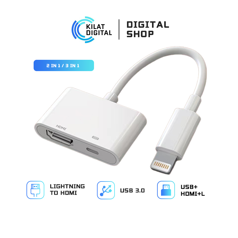 Lighting to hdmi digtial av adapter cable/phone to TV /Projector/Monitor dongle/connector with charging port/Support pad VGA HDMI Displayport converter 1080p/2K/4K Video sync screen  Compatible with iPhone 14/13/12 /12 Pro/11/11 Pro/11 Pro Max