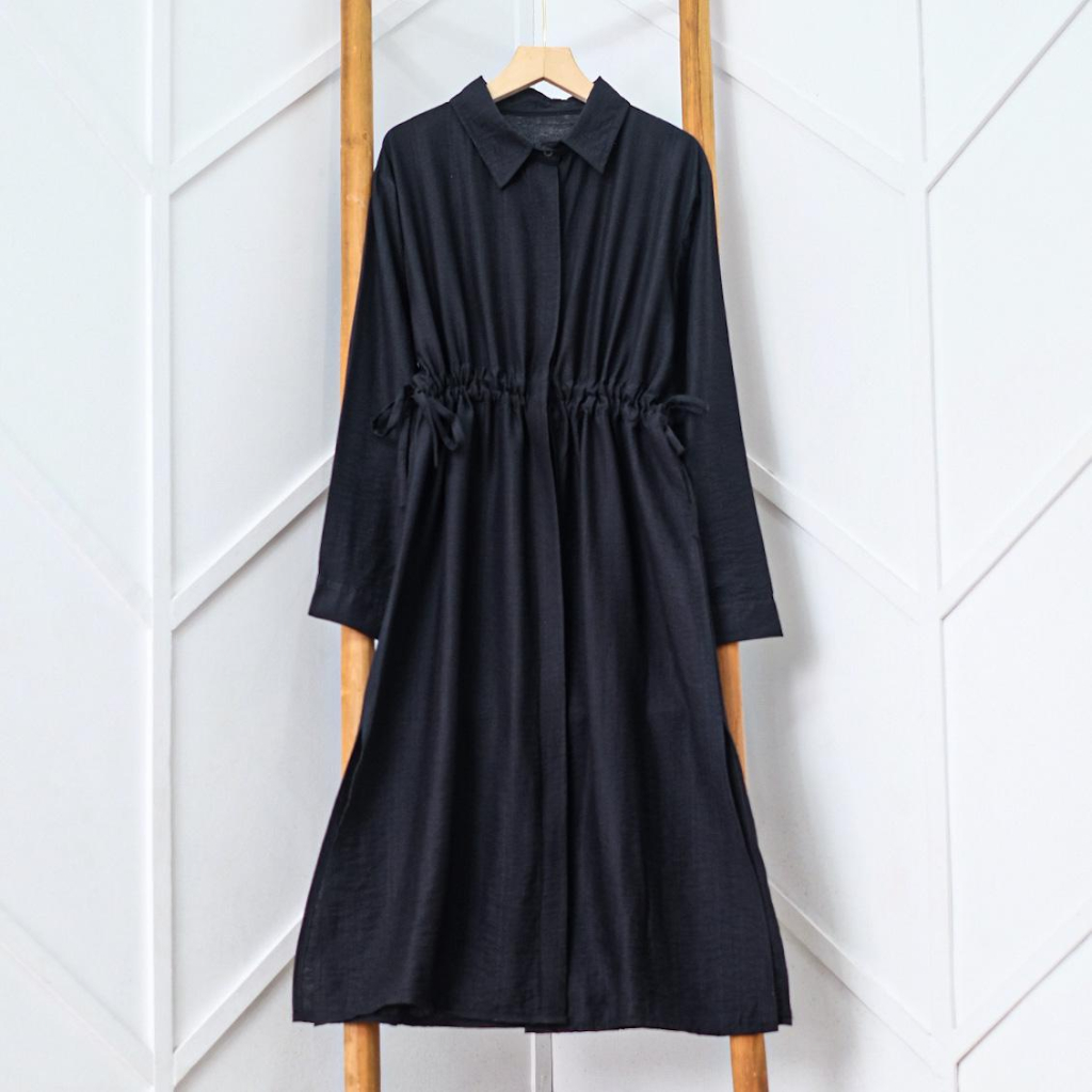 SERINA MIDI DRESS / FLOTTILICOUS / TUNIK POLO LINEN OVERSIZE