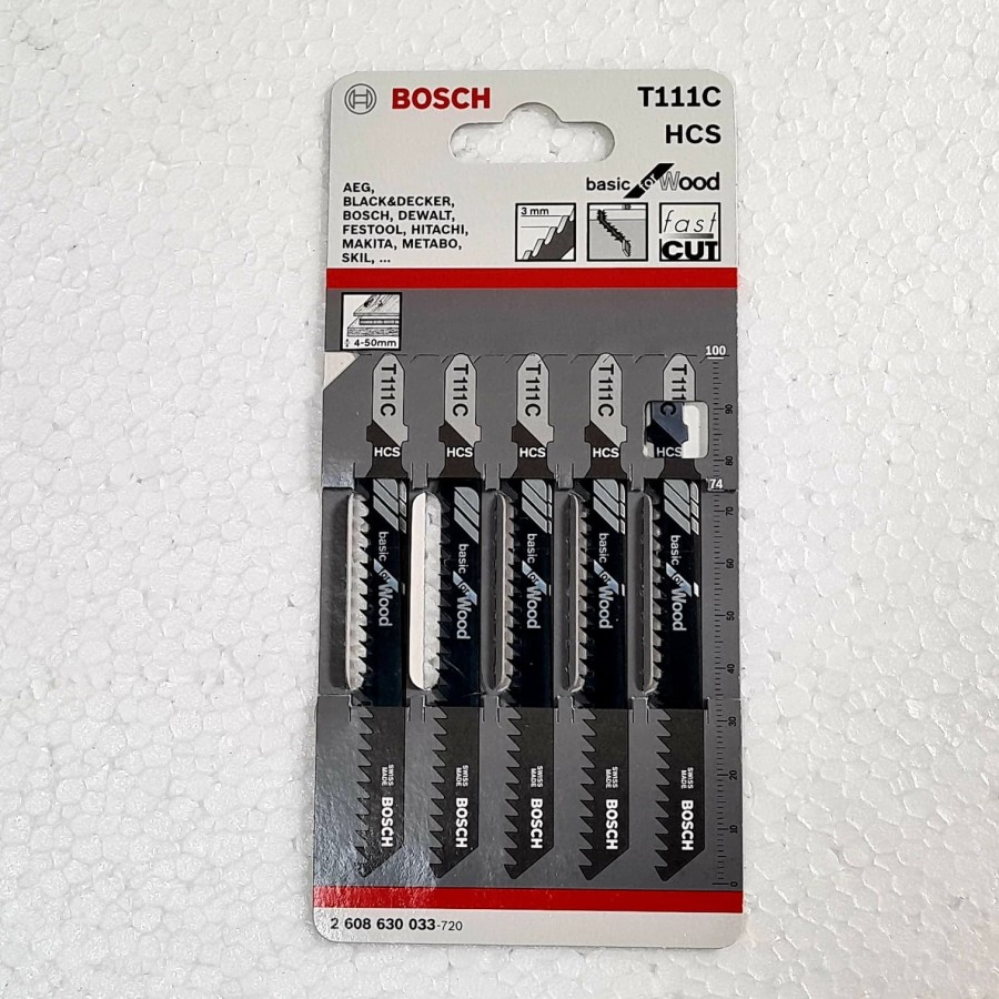 Mata Jigsaw / Jigsaw Blade Bosch T111C HC5 Basic For Wood