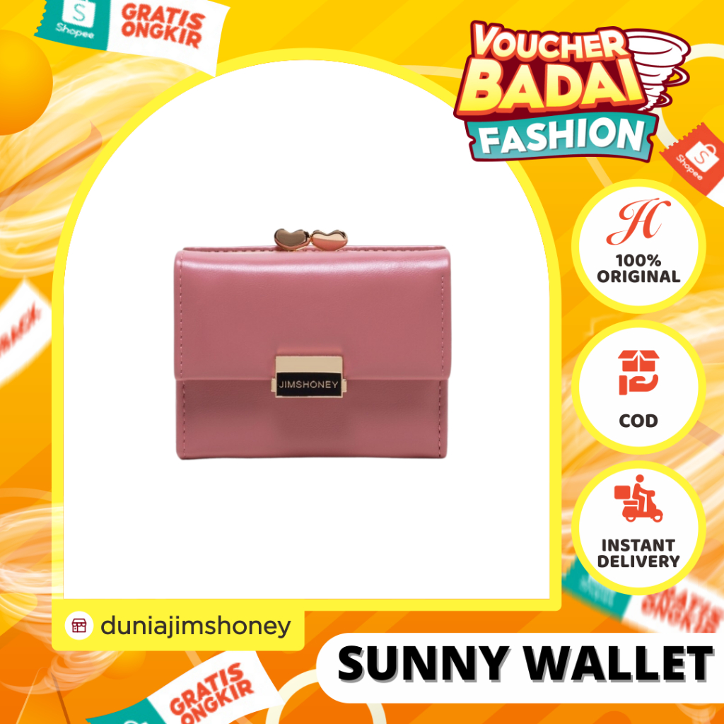 Jims Honey Sunny Wallet Dompet Lipat Wanita Kecil Mini Import Korea Fashion Murah Jimshoney JH