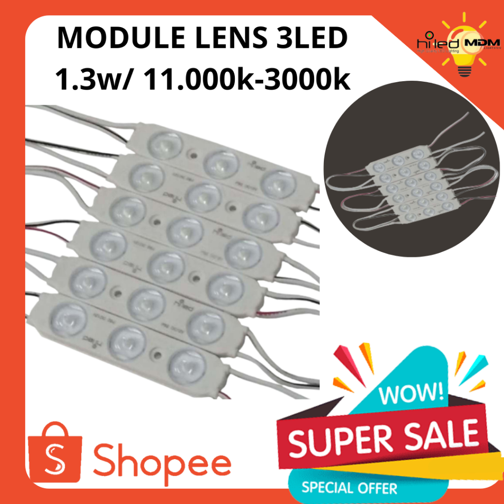 HILED MODULE LENS 3 LED DC12V / 1,3WATT