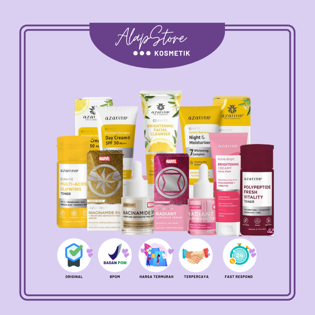 Azarine Series - Brightening Kit - Glowing Kit - Acne Series - Dark Spot Series - Acne Scar Series Kit