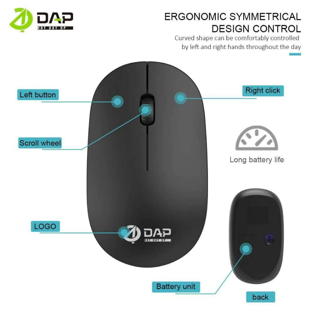 Mouse Wireless DAP D-M01 ORIGINAL Mouse Bluetooth DAP D-M01 ORIGINAL