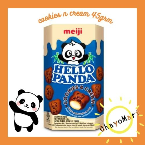 

Hello Panda Biscuit Cookies & Cream / Hello panda Biskuit cokelat 42g