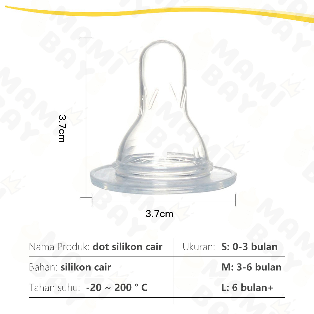 Mamibayi Silicone Nipple Dot Bulat Bayi 3.7 cm BPA Free