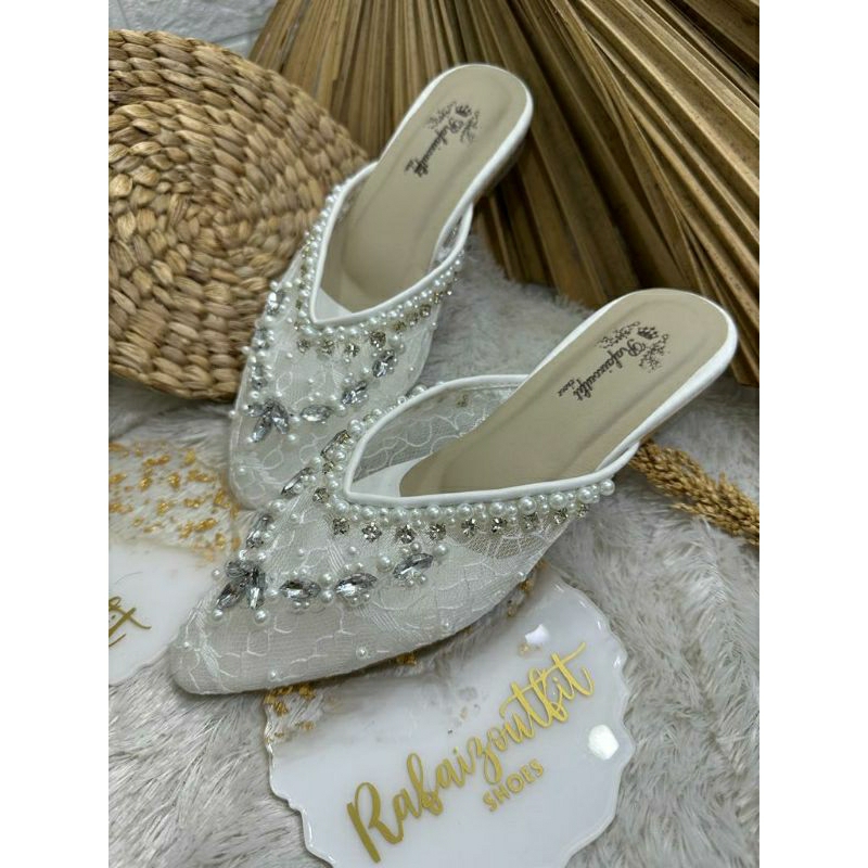 Sepatu wedding Pesta Cantik Amiira 2cm kaca