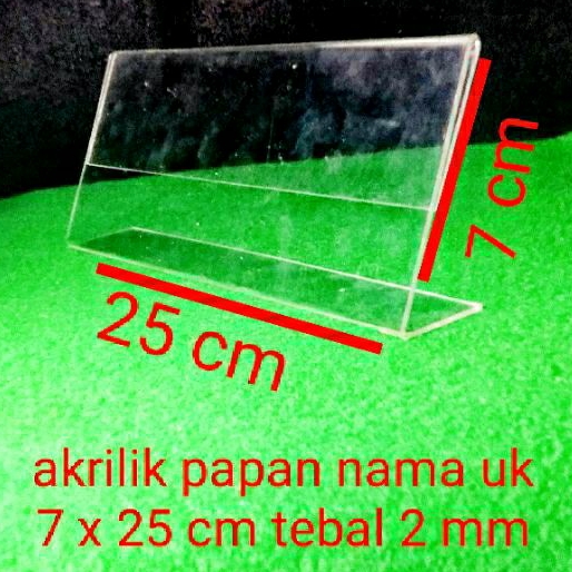 

akrilik papan nama 7 x 25 cm tebal 2mm