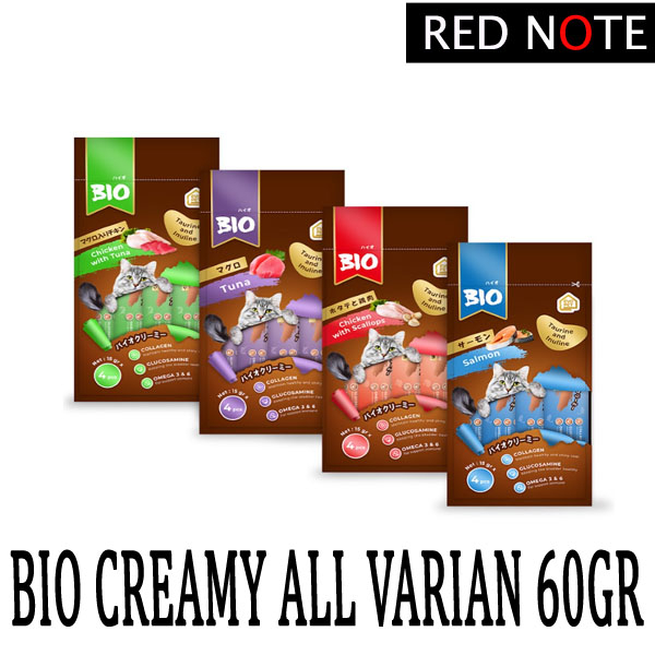 BIO CREAMY 60gr All Varian - Snack Liquid Kucing