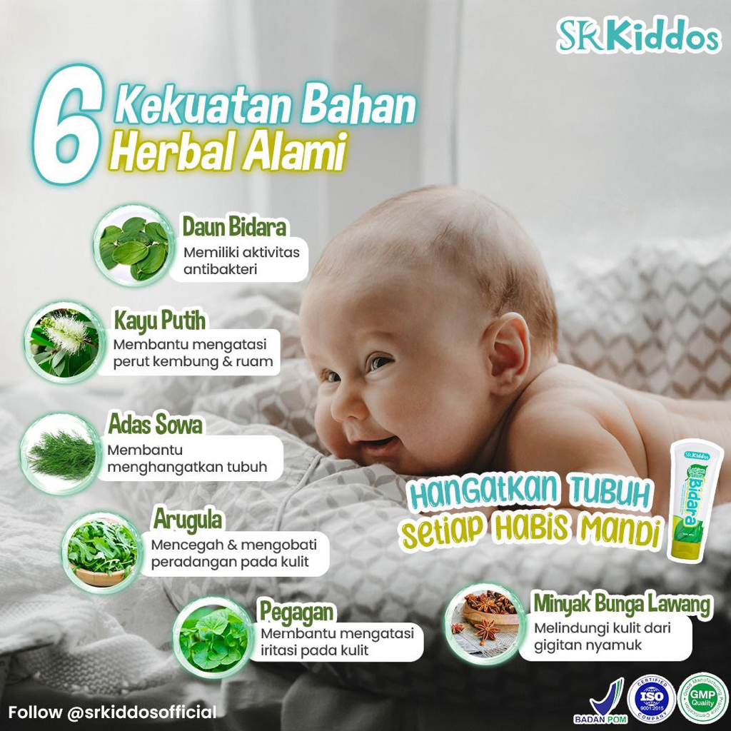 SR12 Kiddos Lotion Telon Daun Bidara Anti Nyamuk Menghangatkan Tubuh Antibakterial