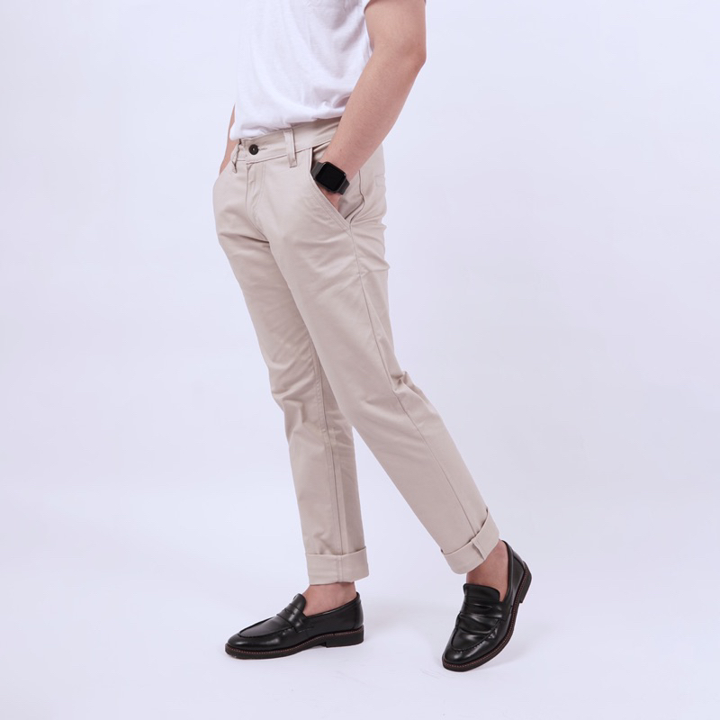 Chino Pants Slim Fit Stretch - Cream