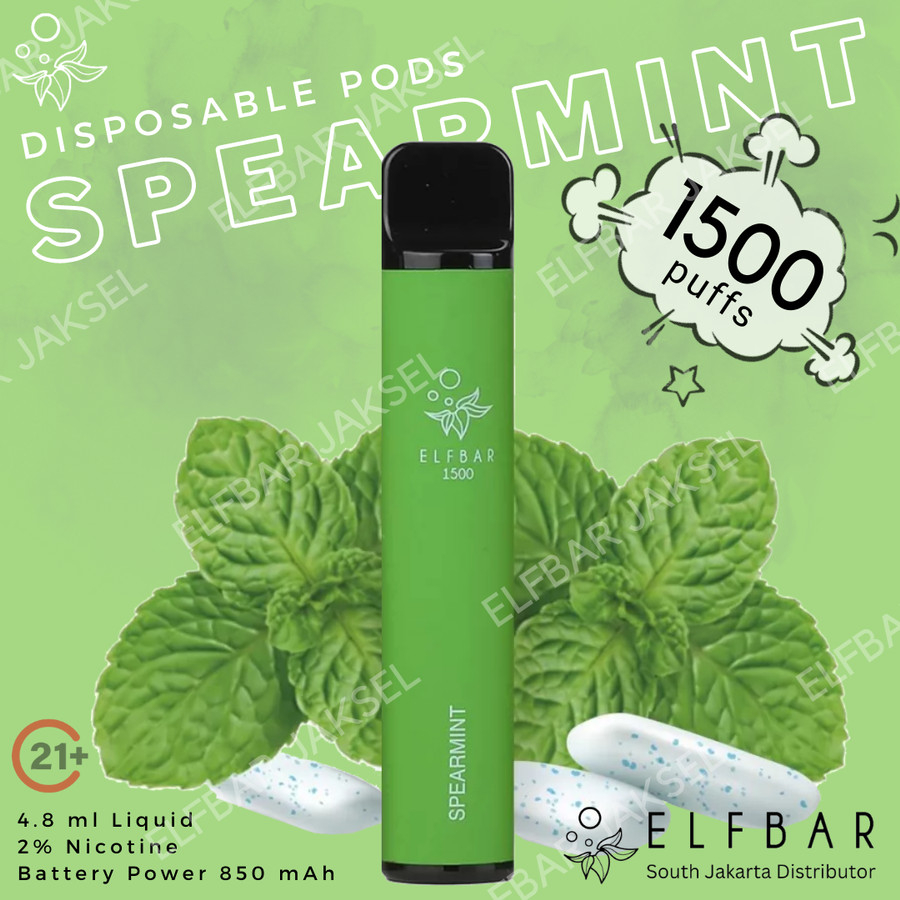 ELFBAR 1500 ELFBAR DISPOSABLE PODS ELFBAR SPEARMINT by ELFBAR.ID