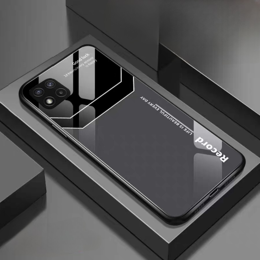 Case Samsung A22 4G / A22 5G tempered glass fashion casing back cover