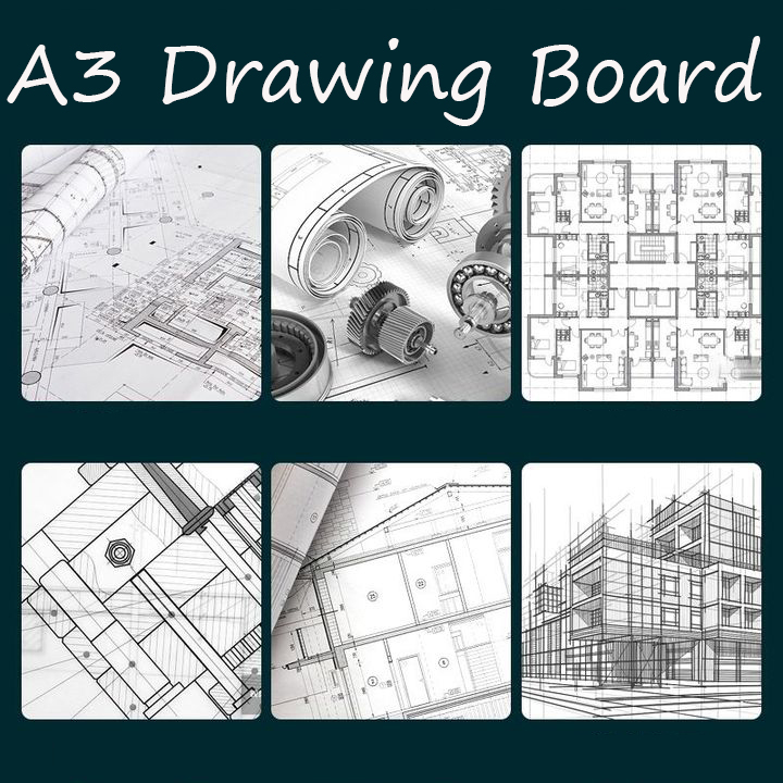 Alat gambar Tablet menggambar Meja Drawing Board A3 gambar arsitek Professional Drawing Board Penggaris gambar profesional Meja Gambar Arsitek Ujian arsitektur