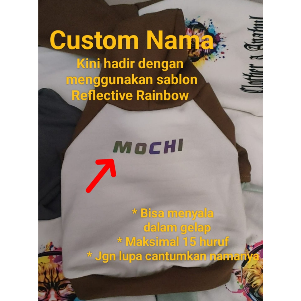 Baju kucing baju anjing aksesoris kucing custom nama