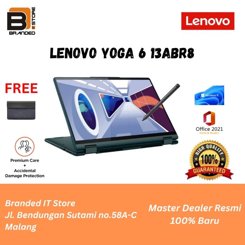 LAPTOP LENOVO YOGA 6 13ABR8-56ID/3QID | R7-7730U 16/512 AMD 13.3" W11+OHS21