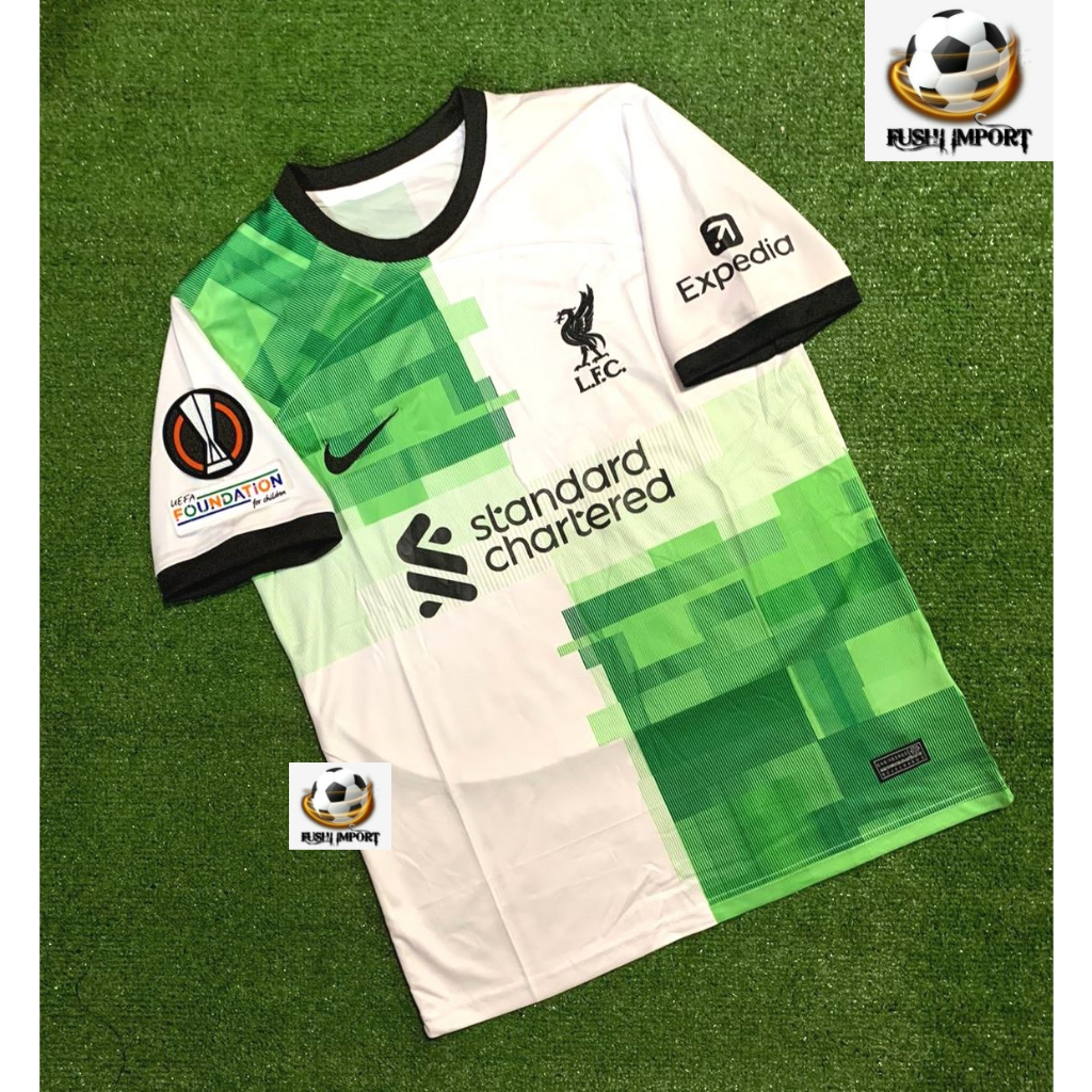 Jersey Baju Bola Lvrpll Away Full Patch 2023 2024 Grade Ori