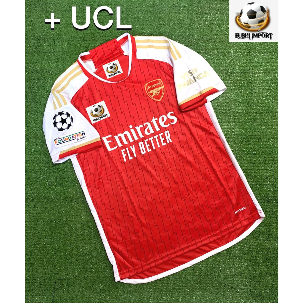 Jersey Baju Bola Arsenall Home Full Patch 2023 2024 Grade Ori