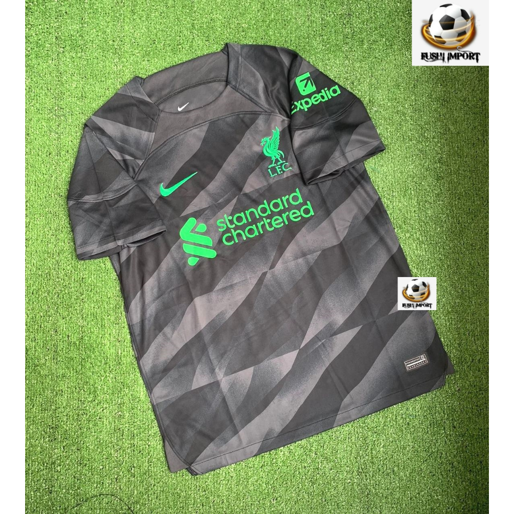 Jersey Baju Bola Lvrpll Kiper Goalkeeper Hitam Black 2023 2024 Grade Ori