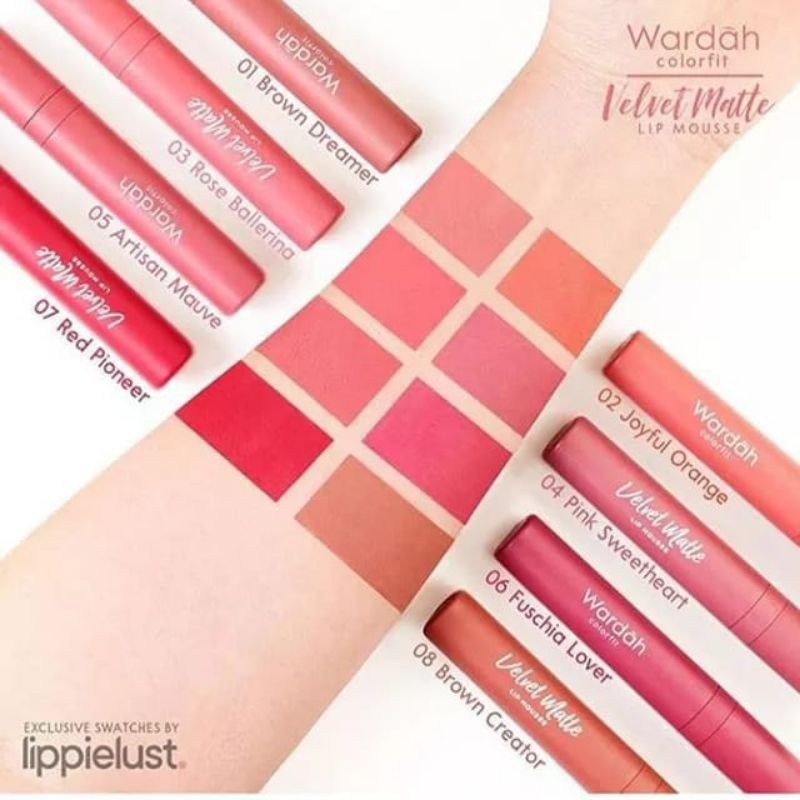 WARDAH Colorfit Velvet Matte Lip Mouse - Lip Cream Tahan Lama