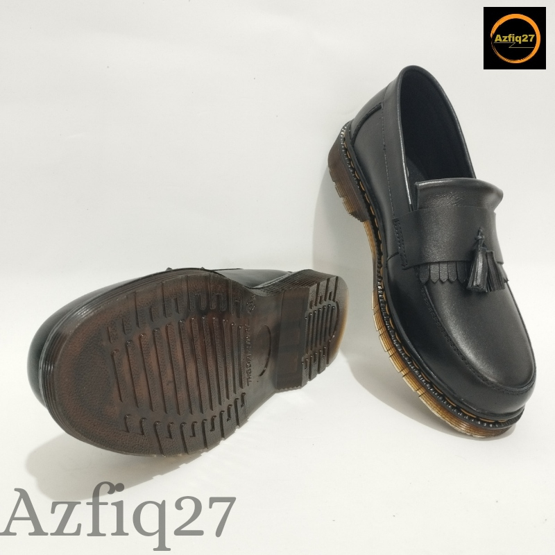 Sepatu Docmart Formal Pantofel Casual Loafers Hitam Doff Kerja Kantor Kuliah Fashion Original Azfiq27 Doctmart Doff 01