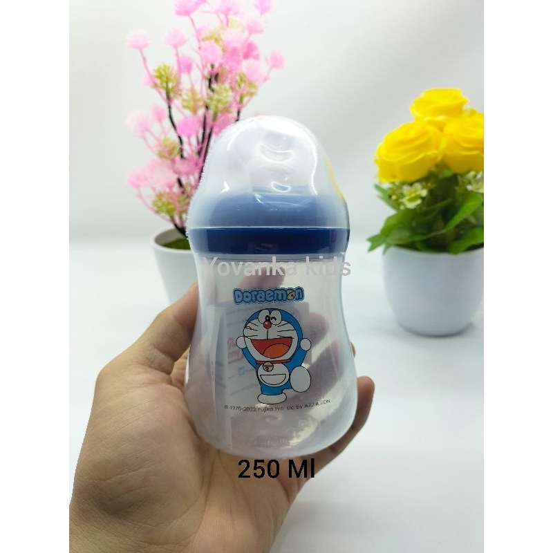 Botol Susu Wide Neck Karakter Doraemon Bunny/Botol Berbadan Gemuk 250 Ml /150 Ml BPA Free DOR-DB 382