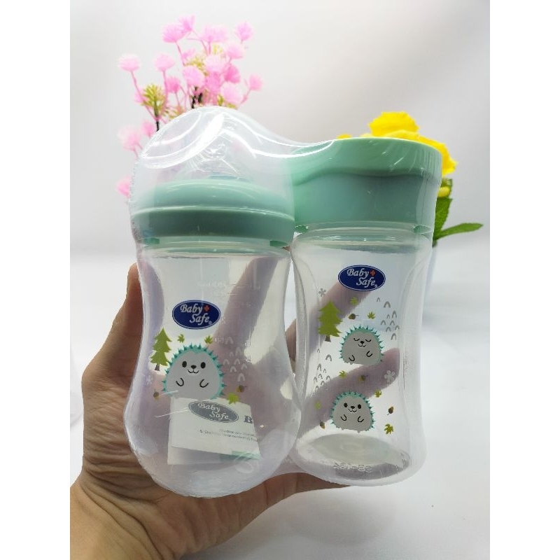 Botol Susu Baby Safe Wide Neck+ Botol Container Multi Fungsi/Botol Twin Baby Safe 250 Ml WNC3