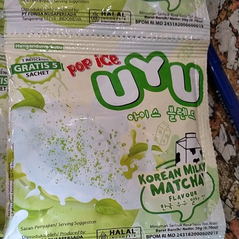 Pop Ice UYU Baru isi 15sachet, per renteng.