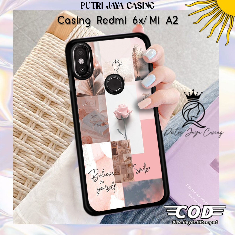 Case Hp Redmi 6x Mi A2 Casing Redmi 6x Mi A2 Motif AESTHEPINKY Casing Terbaru Case Karakter Lucu Cas