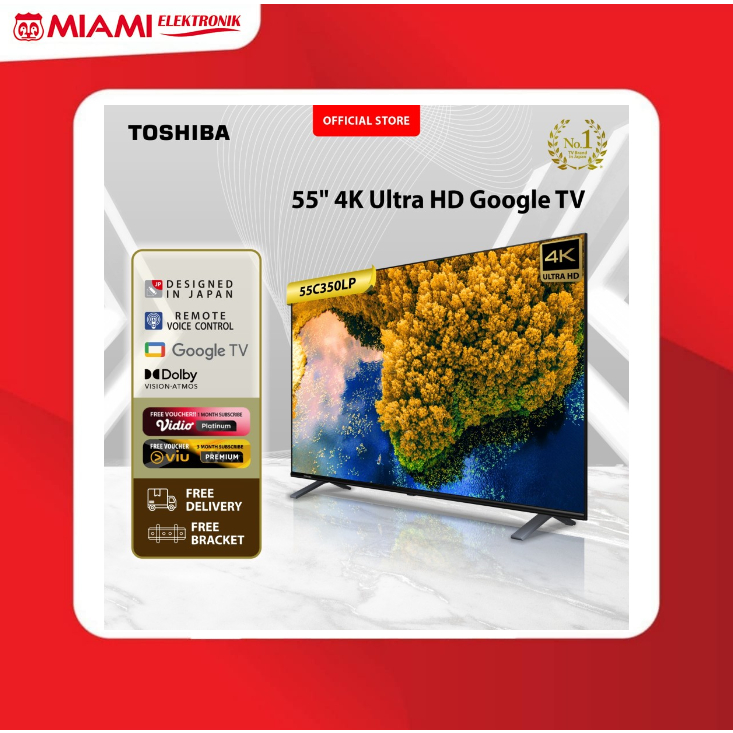 Toshiba - 55C350LP LED TV - Dolby Vision Atmos 4K 55&quot; Google TV [FREE BRACKET]