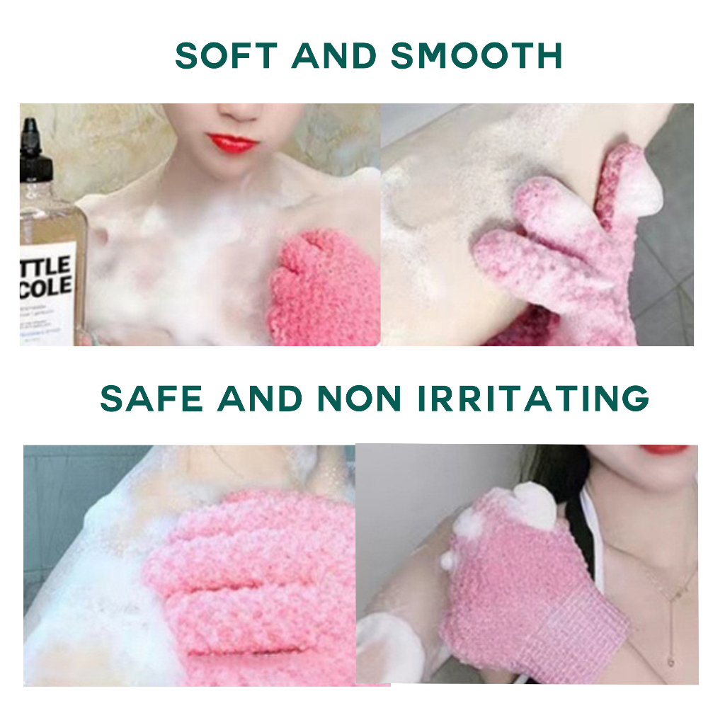 Sarung tangan Mandi scruber Sarung Tangan Bath Glove Exfoliating Bath scrub Gloves Sponge Spons