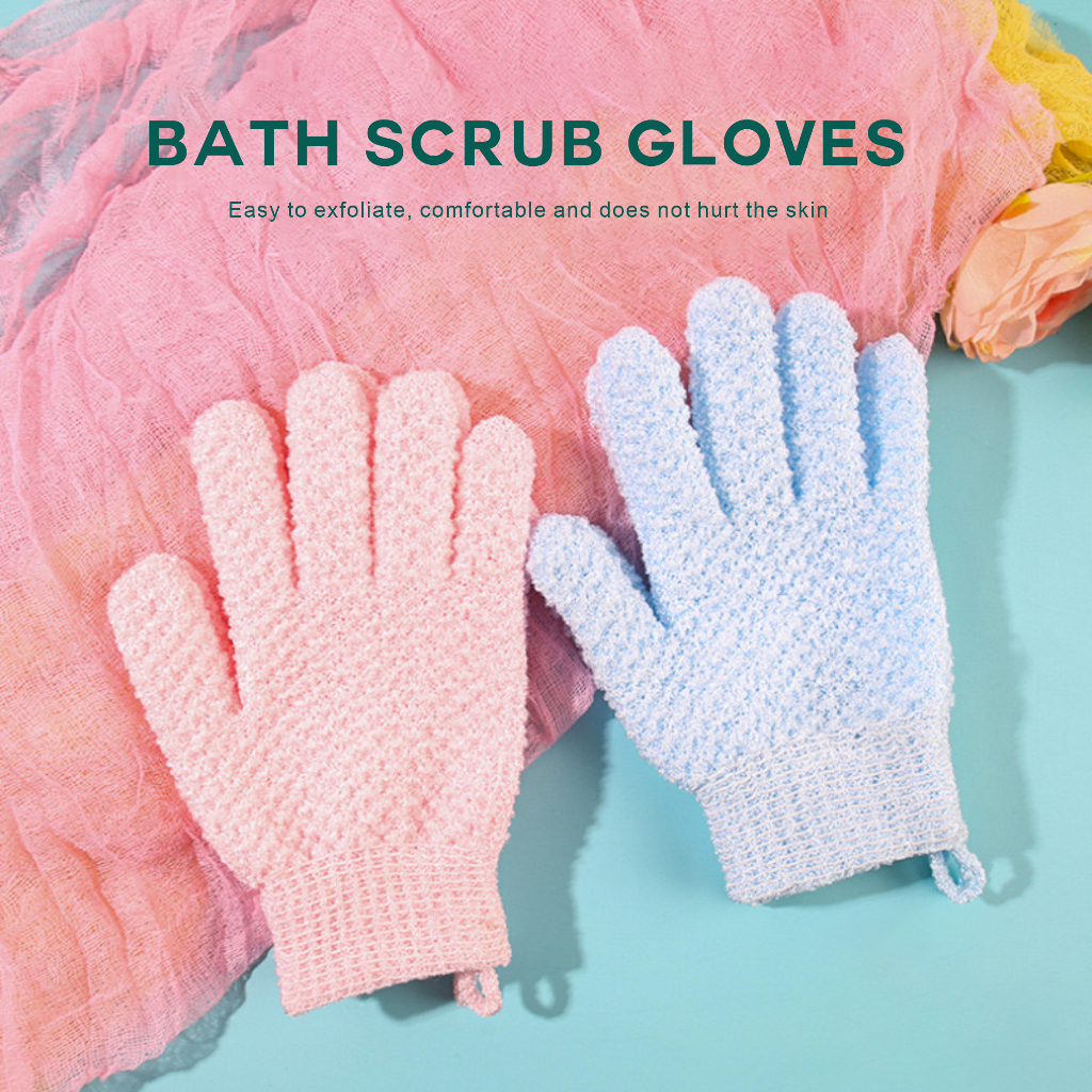 Sarung tangan Mandi scruber Sarung Tangan Bath Glove Exfoliating Bath scrub Gloves Sponge Spons