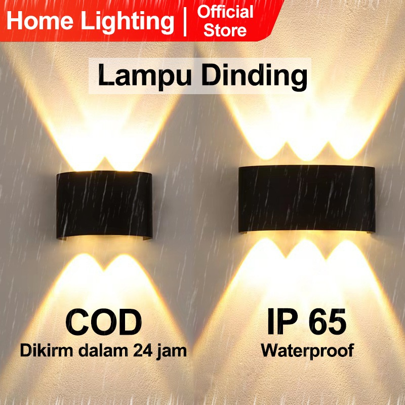 Home Lighting Lampu Dinding Taman Outdoor COB 4 MATA / 6 MATA Lampu Hias Rumah Aluminium Anti Air Lampu Dinding Minimalis LED Wall Light