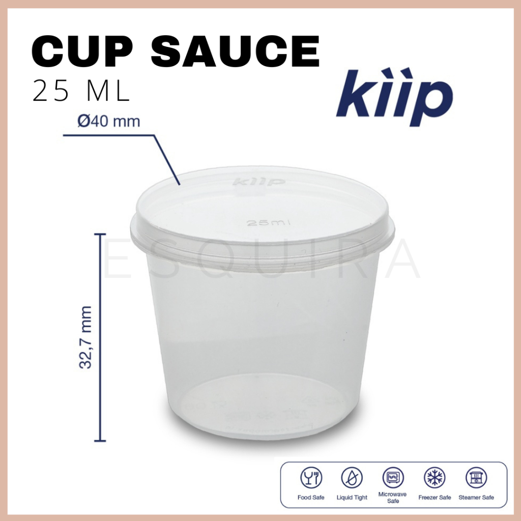 (50 pcs) Thinwall Sauce Cup / Wadah Saus Thinwall 25ML KIIPSC25ml