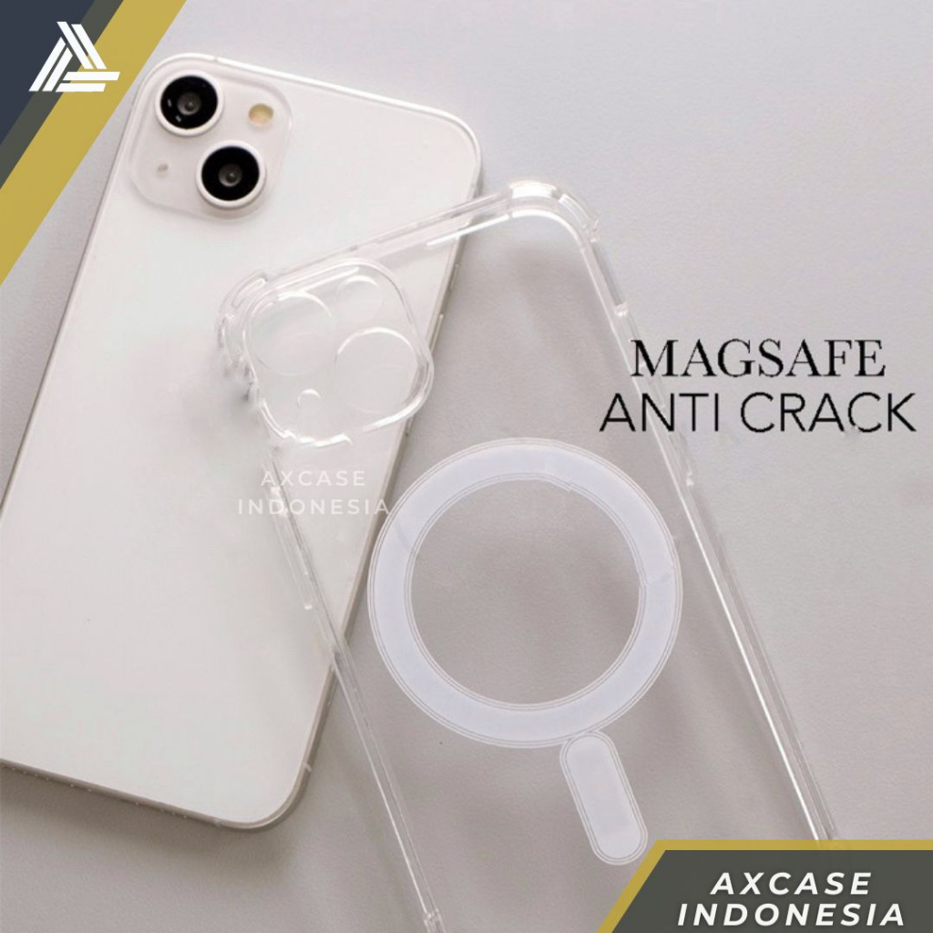 Magsafe Anti Crack Case iPhone X XS MAX 11 12 13 14 PRO MAX PLUS Transparant Clear Bening Fullcover 
