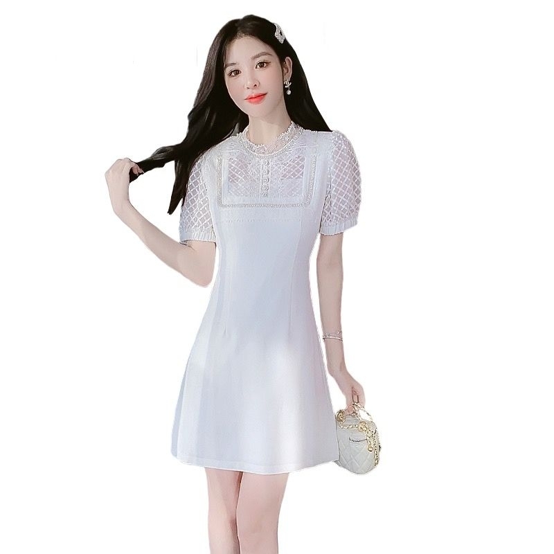 Dress White MiNi Kerah Blink Blink M487