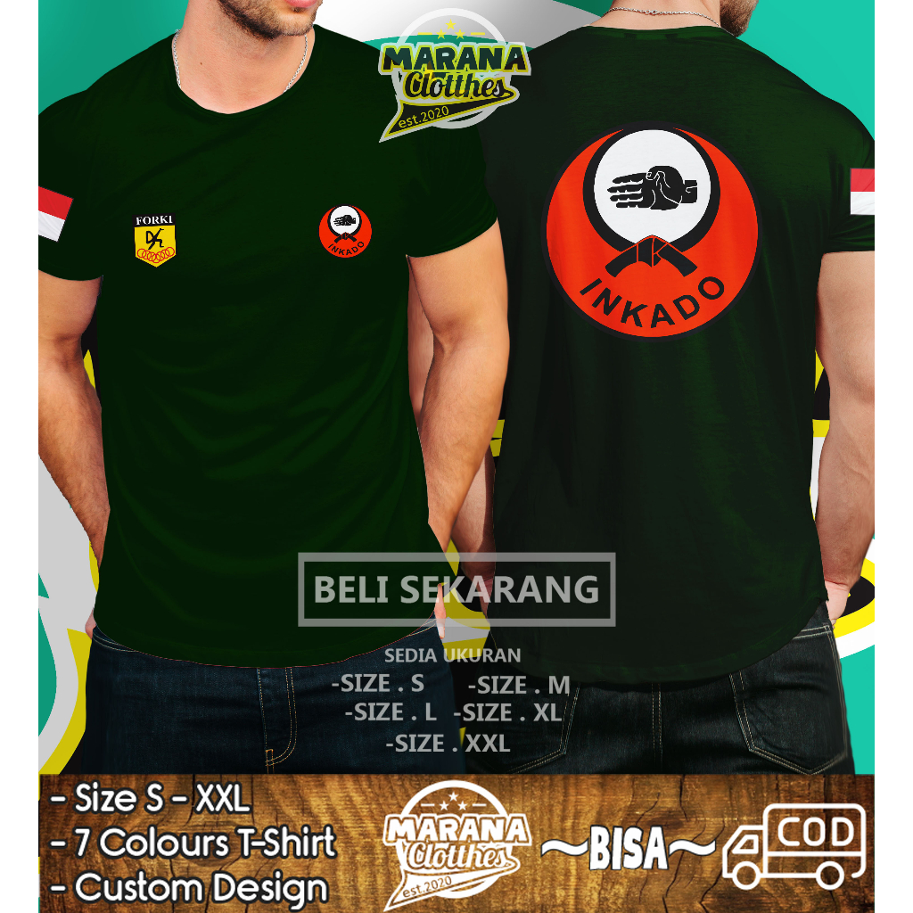 Kaos INKAIDO Indonesia Karate-DO FORKI Baju Distro