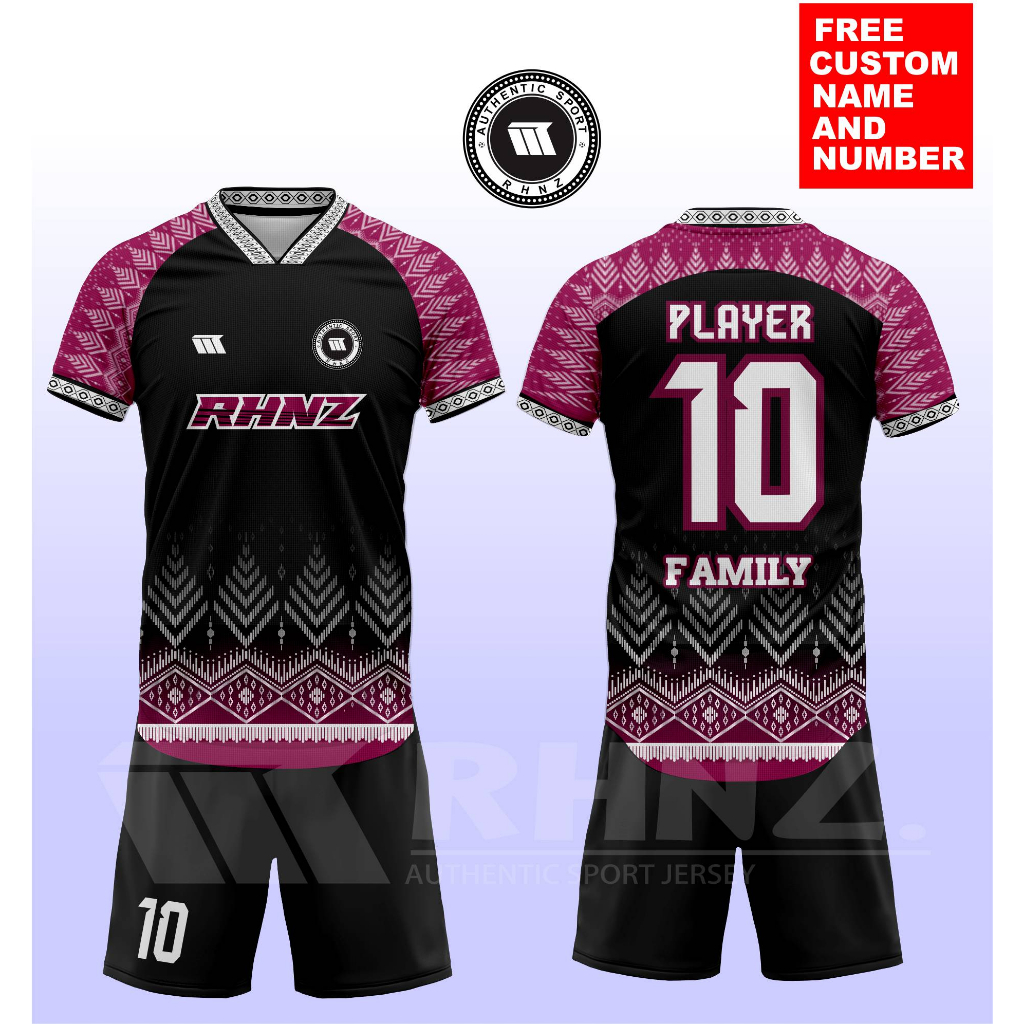 JERSEY SEPAKBOLA BATIK KALIMANTAN TERBARU/SETELAN FULLPRINT BEBAS CUSTOM NAMESET/JERSEY BOLA MOTIF B